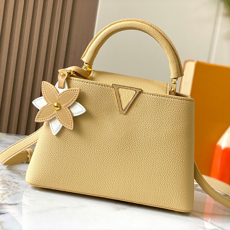 Capucines Noblewoman Bag Tote Bags Handbag Top Handle Women Designer Shoulder Bags Capucines BB Totes Crossbody Bag Aurillon Genuine Leather Handbags Woman Purses