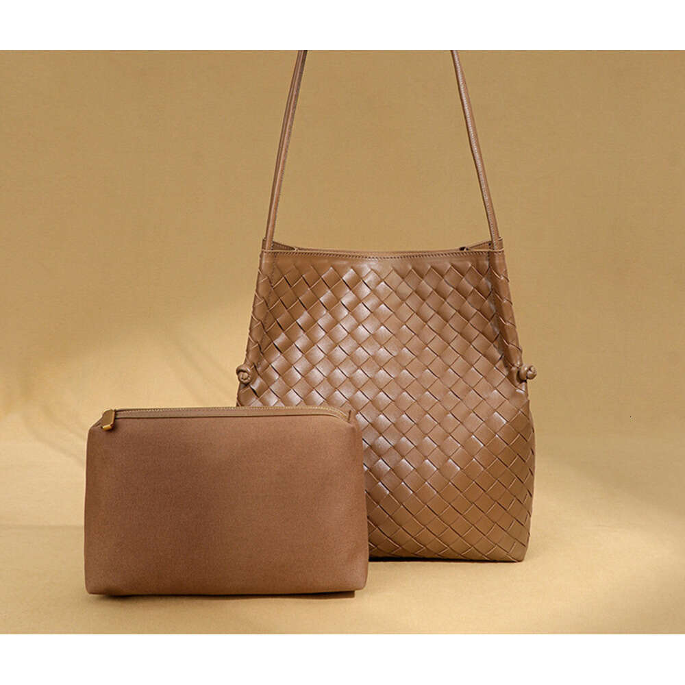 Trendy Large Capacity Single Shoulder Underarm Women's Fashion Handwoven Korean Style Casual Mother-Daughter Tote Bag
