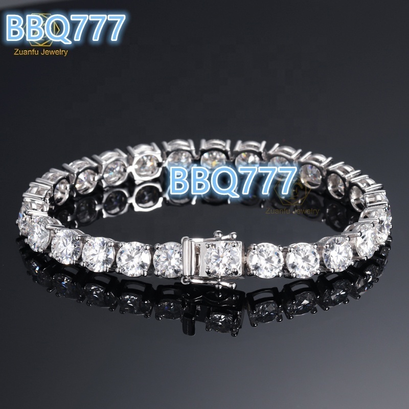 Luxury 10K 14K Solid Gold Tennis Chain Hip-Hip Bracelet Iced DEF VVS HPHT Lab Grown Diamond Gold Jewelry for Men Women