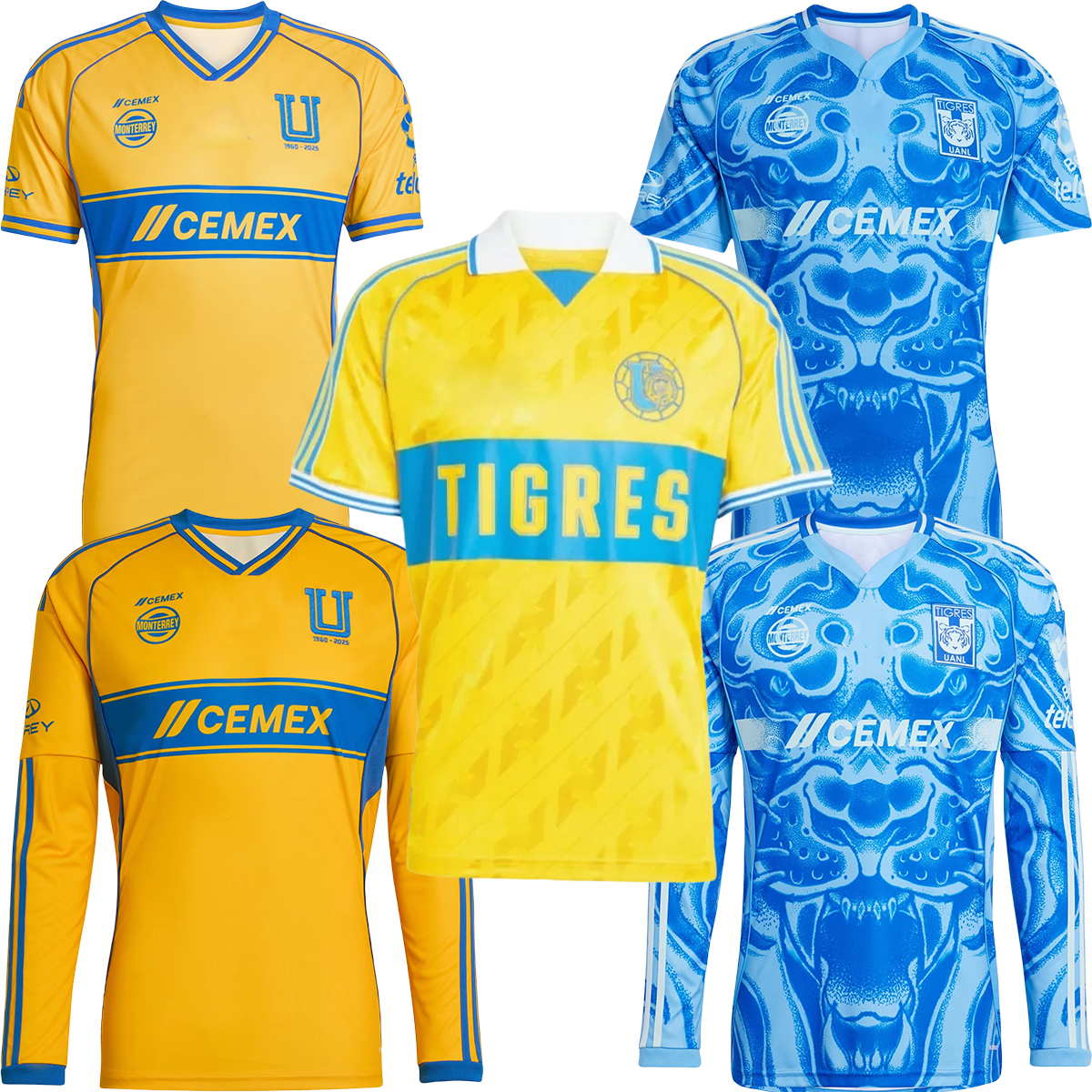 25 26 Tigres de la UANL Mens Soccer Jerseys 2025 2026 GIGNAC LOPEZ D. REYES PIZARRO AQUINO L. QUINONES Home Away 3rd limited Special Football Shirts
