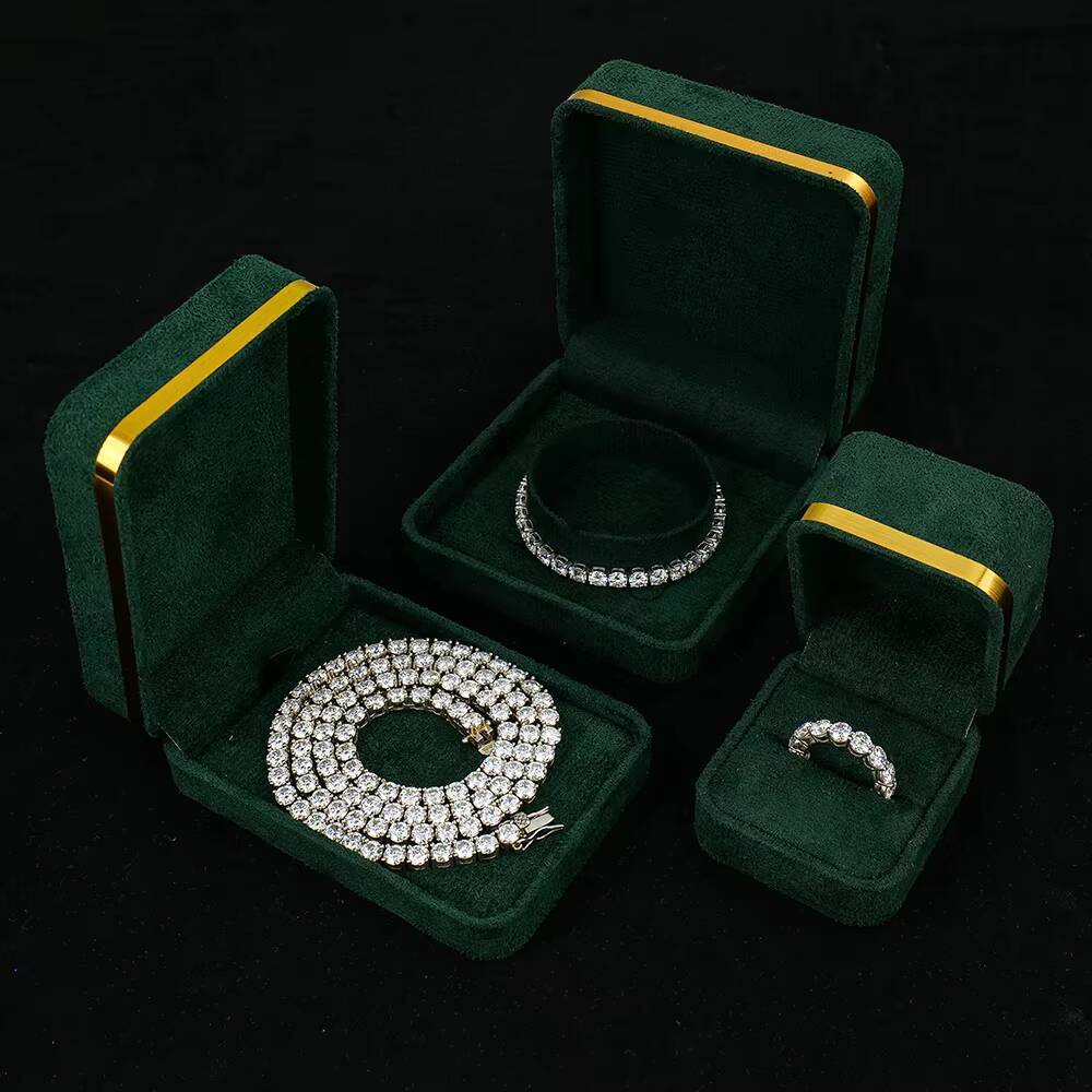 WUZHOU High Quality 5mm Iced Out VVS Rhodium Plated S925 Jewelry Necklace Gra Certified Mossanite Moissanite Tennis Chain