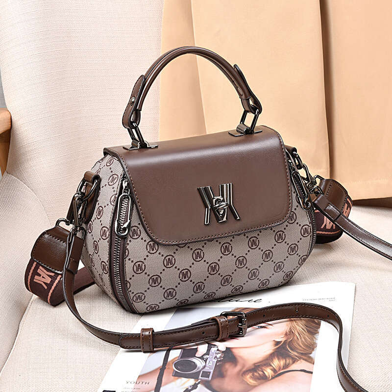2025 New Women's Single Shoulder Bag Middle-aged and Elderly Women Gift for Mom Printed Handbag