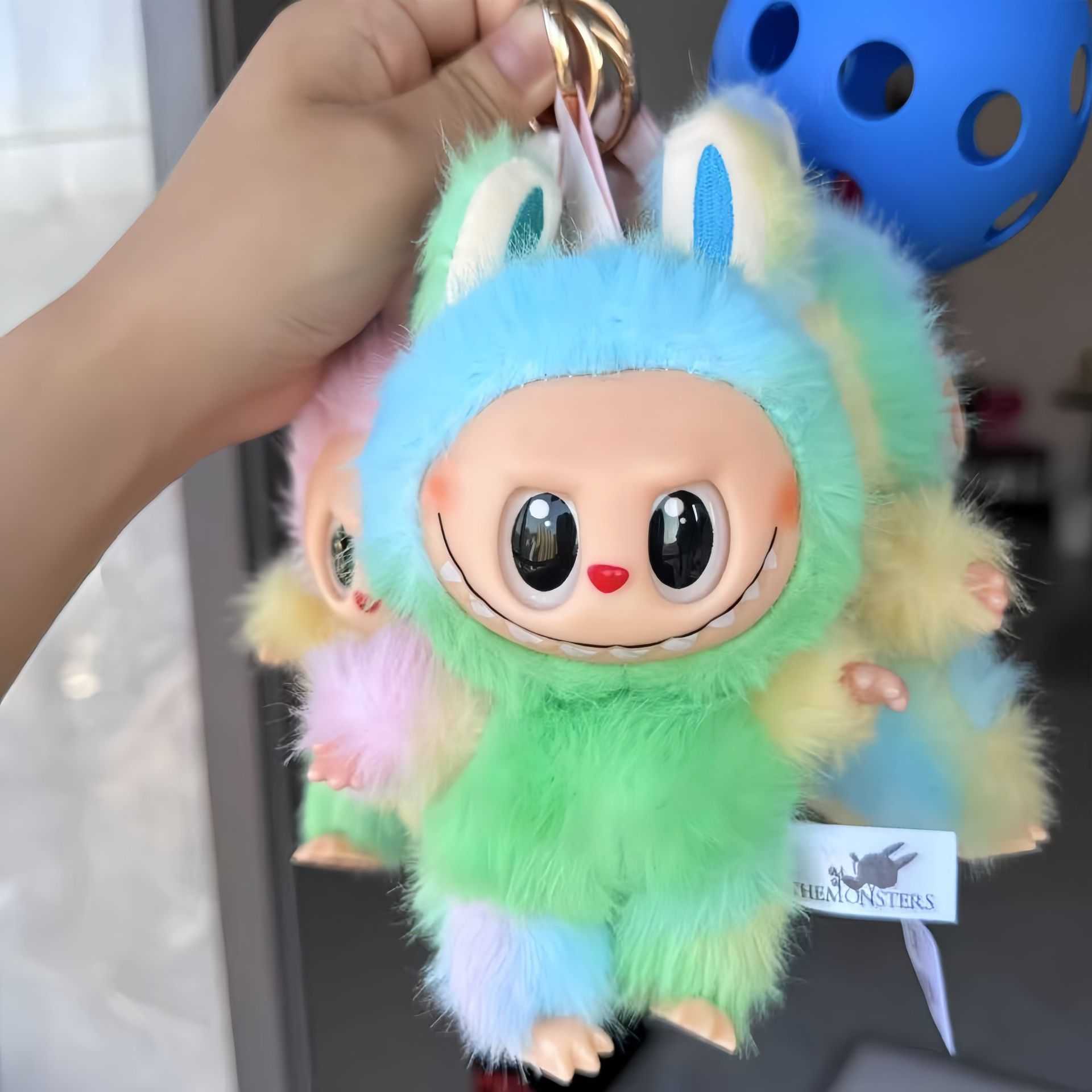 Labubu Fourth Generation Vinyl Face Plush Labubu Macaron High-Quality Fourth Generation Blind Box Keychain L250803