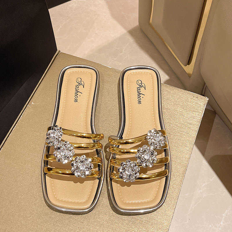 2025 Women's Outdoor Sandals French Fairy Style Super Fairy One-strap Fashion Versatile Flat Casual Luxury Designer Sandals Beach Sandals