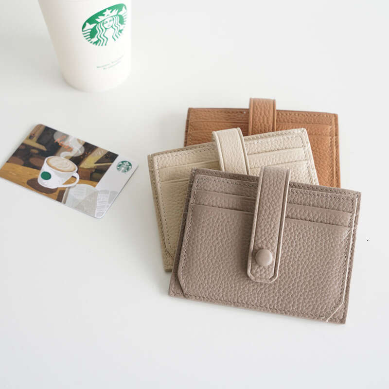 Japanese Style Women's Genuine Leather New Ultra-Thin Card Holder for Women Multi-Card Slots Mini Coin Purse OEM designer wallet B5 B5