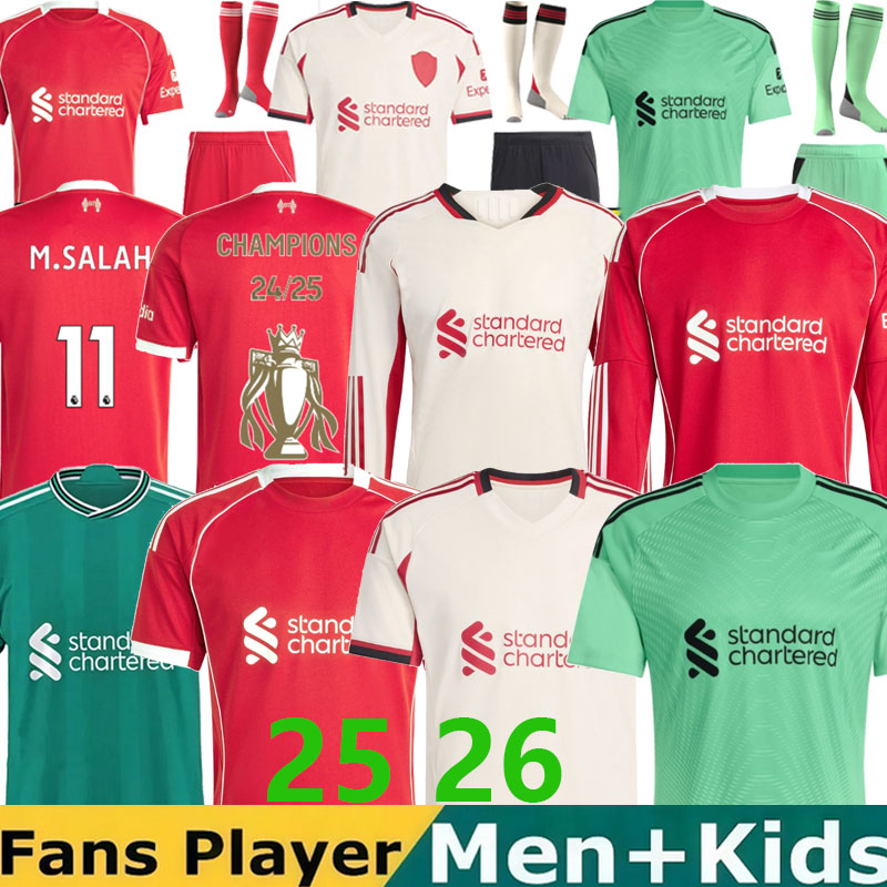 25 26 LFC Soccer Jerseys ALLISTER soccer jerseys DIOGO JOTA EkitikE football shirt Luis DIaz A.BECKER FRIMPONG Wirtz Kerkez men kids kit SALAH goalkeeper lfc 25 26