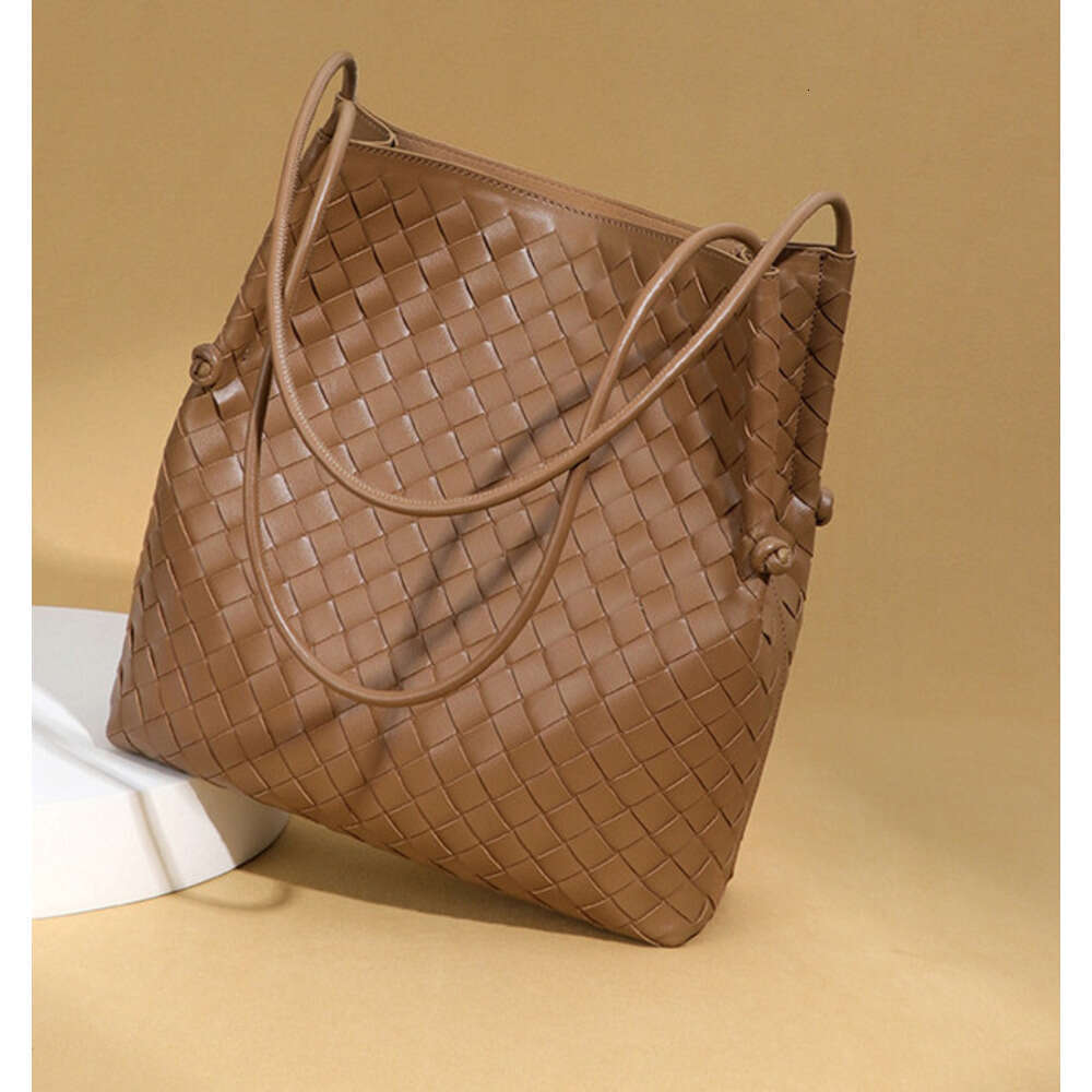 Trendy Large Capacity Single Shoulder Underarm Women's Fashion Handwoven Korean Style Casual Mother-Daughter Tote Bag