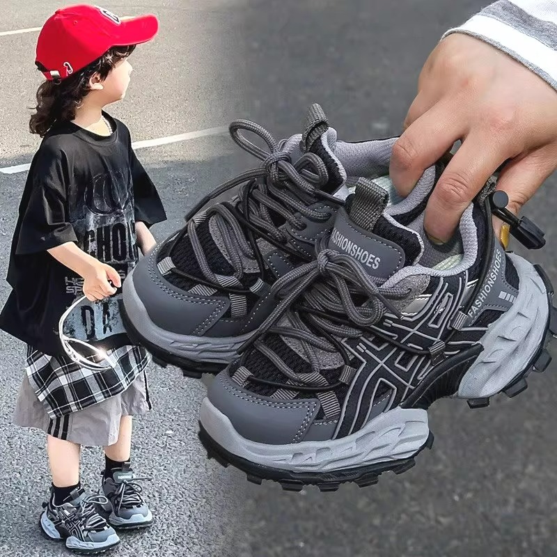 free shipping for designer Kid's Shoes New Spring and Autumn style mesh sports shoes for boys and girls, thick-soled dad shoes for children