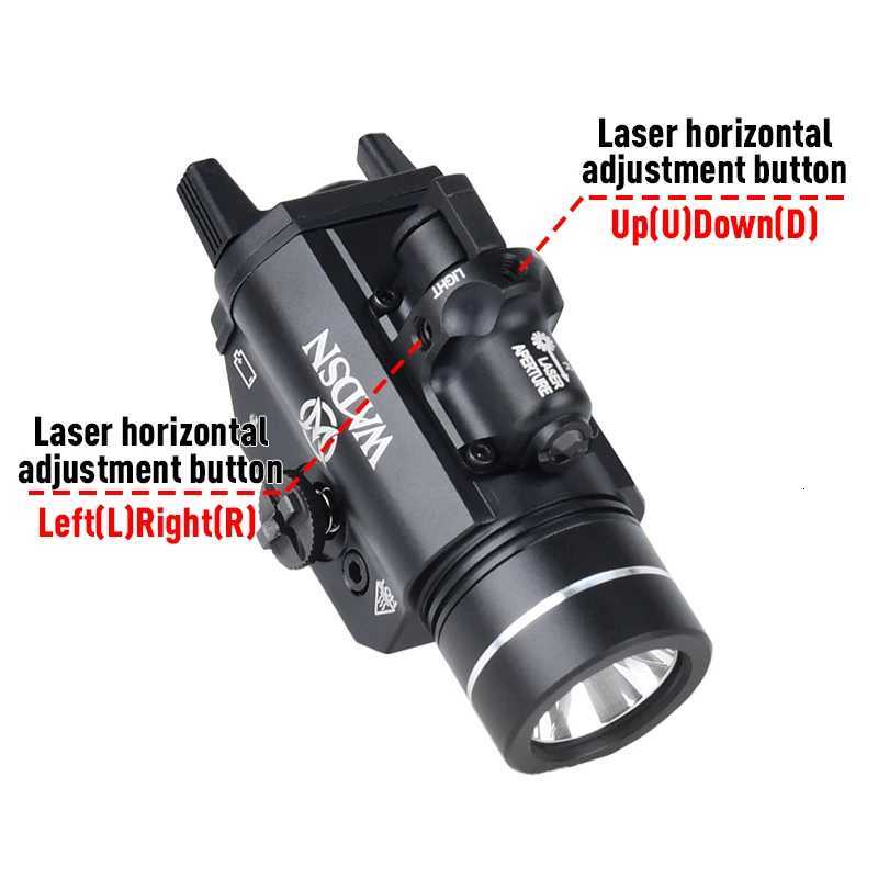 WADSN T-1 HL Hanging Flashlight Red Green Dot Laser Scout Light Strobe White LED Spotlight 800 Lumens Pistol Lamp G 17 18 19 Z250802