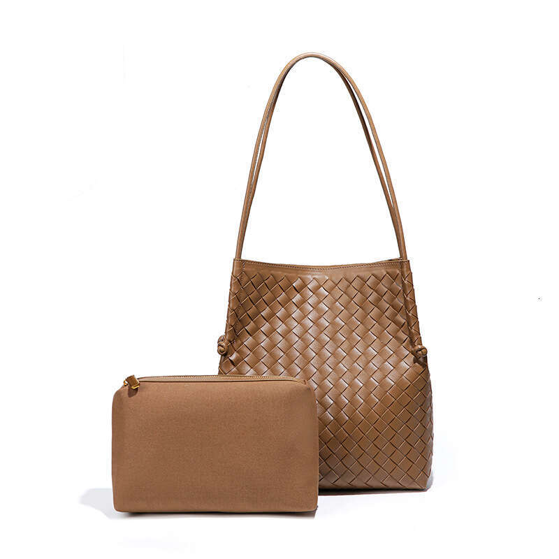 Trendy Large Capacity Single Shoulder Underarm Women's Fashion Handwoven Korean Style Casual Mother-Daughter Tote Bag