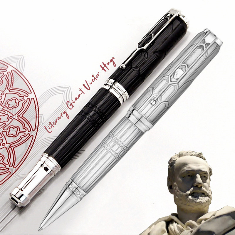Famous Character Series Victor Hugo Limited Edition Ballpoint Pens Unique Cathedral Statue Design Luxury Rollerball Fountain Pens Writing Gift With Serial Number