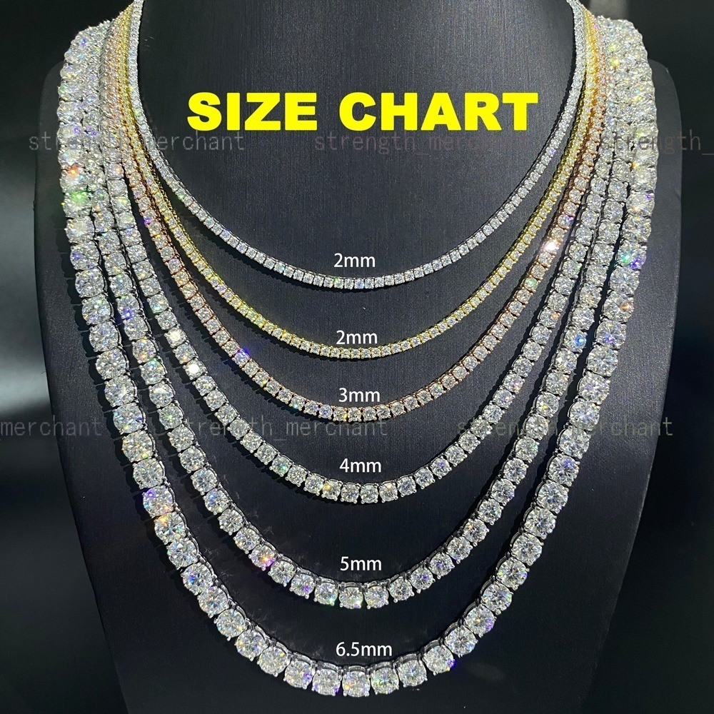 Custom 10K Gold Tennis Bracelet Iced Out 2MM 3MM 4MM 5MM VS1 IGI Certified HPHT/CVD Lab Grown Diamond Tennis Chain