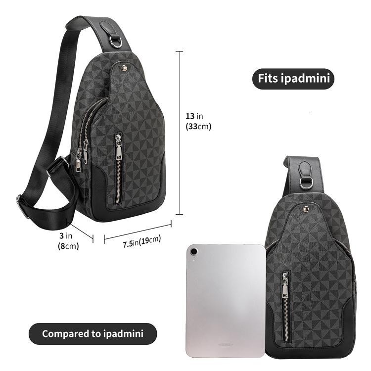 Designer Bag 2025 New Men Bag Windmill Pattern Print Chest Bag Fashion Luxury Bag Versatile Single Shoulder Crossbody Bag Casual Trendy Brand Woman�