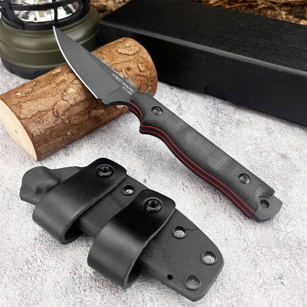 Light Outdoor Tactical Straight 8Cr13Mov Fixed Blade G10 Handle EDC Neck Knife with Sheath Camping Survival Tool high-quality