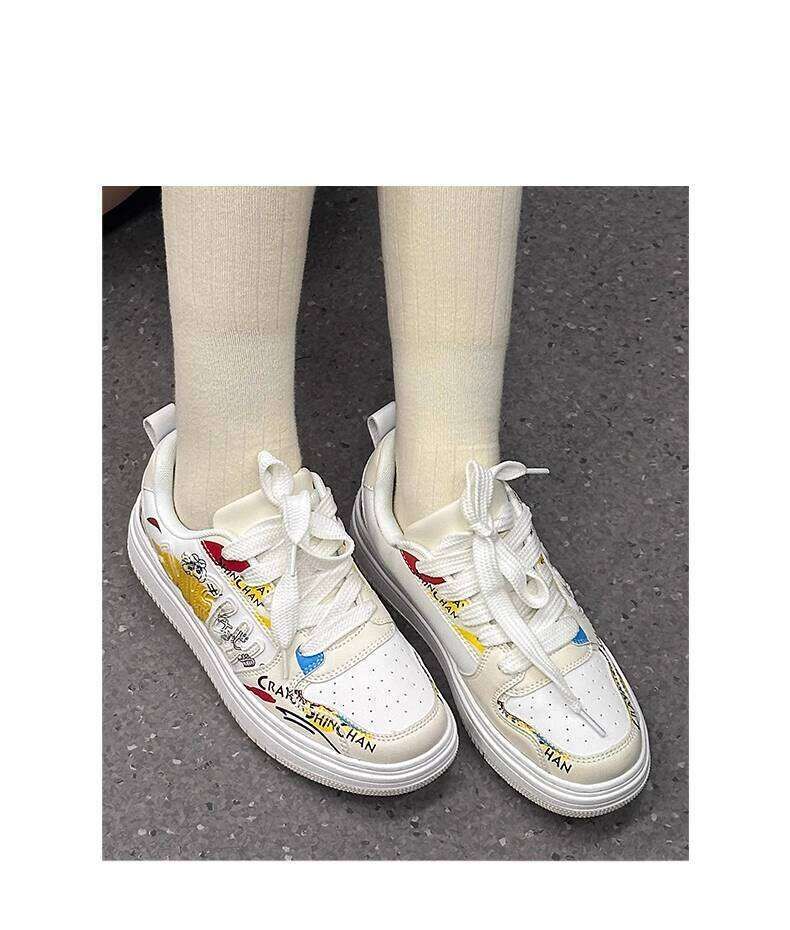 Crayon Shin-chan Collaboration Jiffly Unisex Sneakers - Thick Sole Fall/Winter 2025