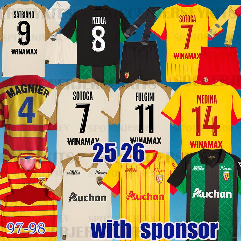 maillot RC Lens 25 26 sainte barbe soccer jerseys maillot openda SOTOCA FULGINI Said 2025 PEREIRA DA COSTA NZOLA Football kids 97 98 Retro SIKORA ARSENE Kits 2025