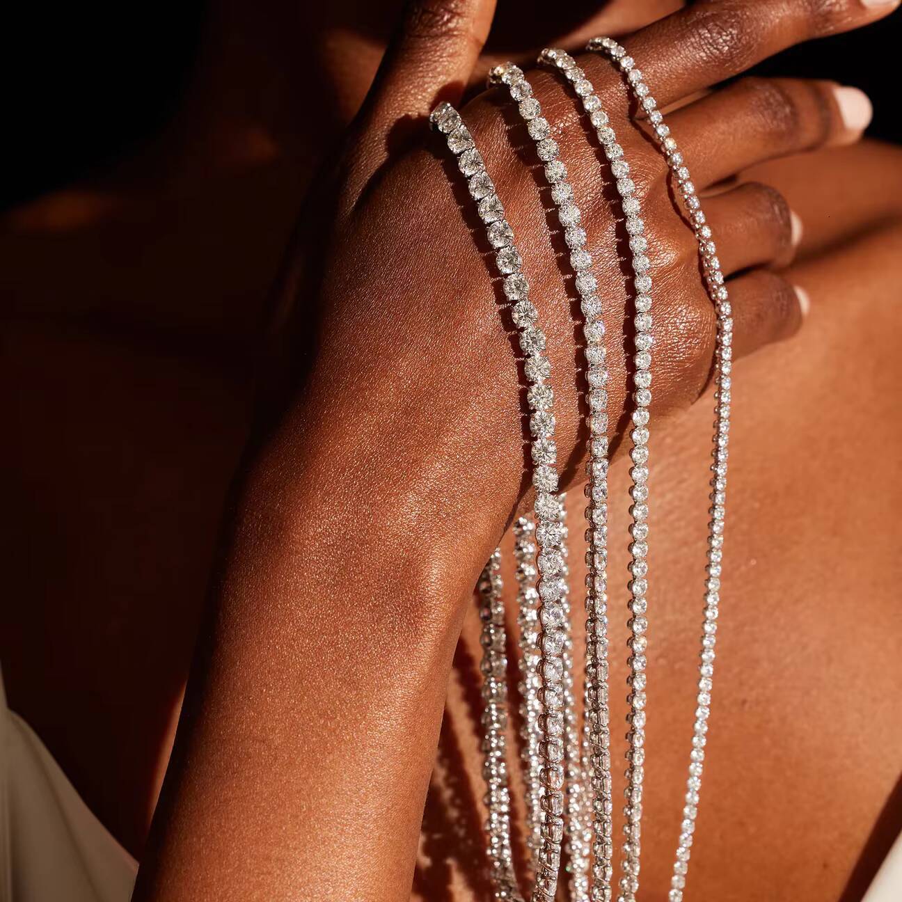 Speedin Custom GRA Jewelry S925 Silver Pass Diamond Tester Tennis Ice Out Moissanite Diamond Tennis Necklace Chain