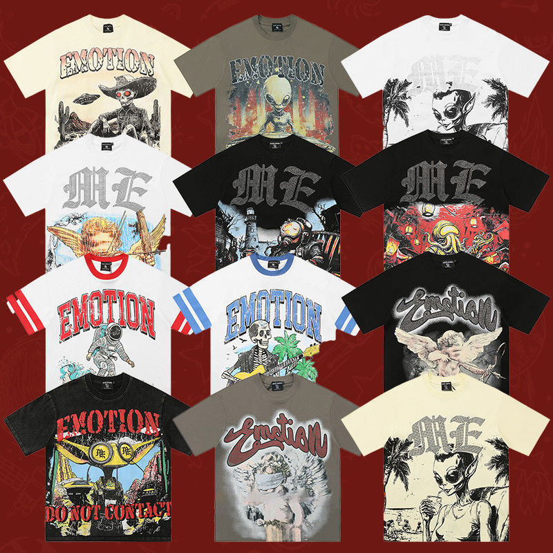 MIXED EMOTION rhinestone shirt vintage shirt y2k shirt graphic tee retro hippie shirts designer t shirt summer unique man tops mixed emotions shirt men s--xl