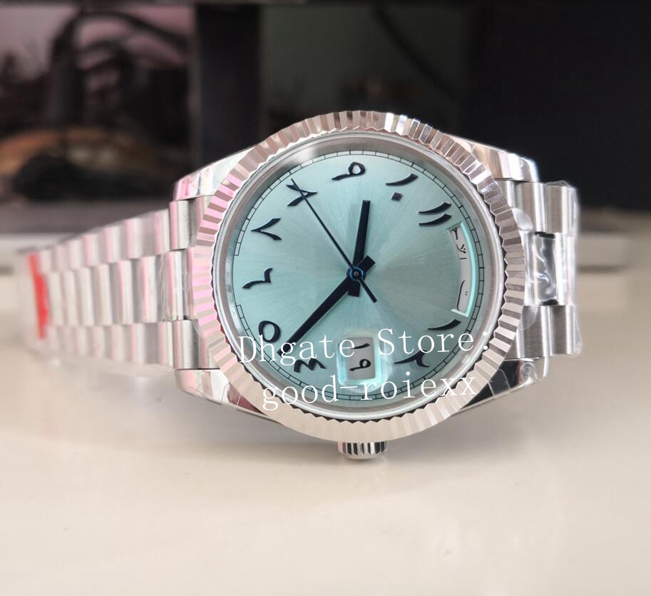 40mm Watches Men Automatic 2813 BPF Watch Men's BP Maker Gradient Blue Arabic Roman Dial Day Time Date Sapphire Crystal Glass Wristwatches