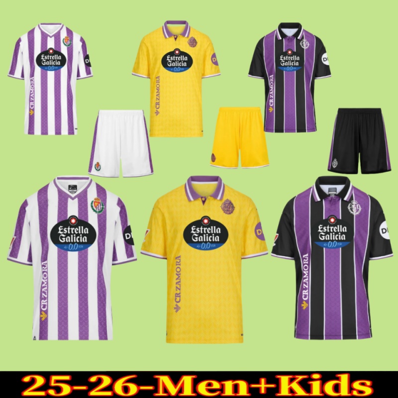Real Valladolid soccer jerseys 25 26 MORO KIKE PEREZ MARCOS ANDRE camisa de futebol I. SANCHEZ ANUAR 2025 2026 Real Valladolid kids kit