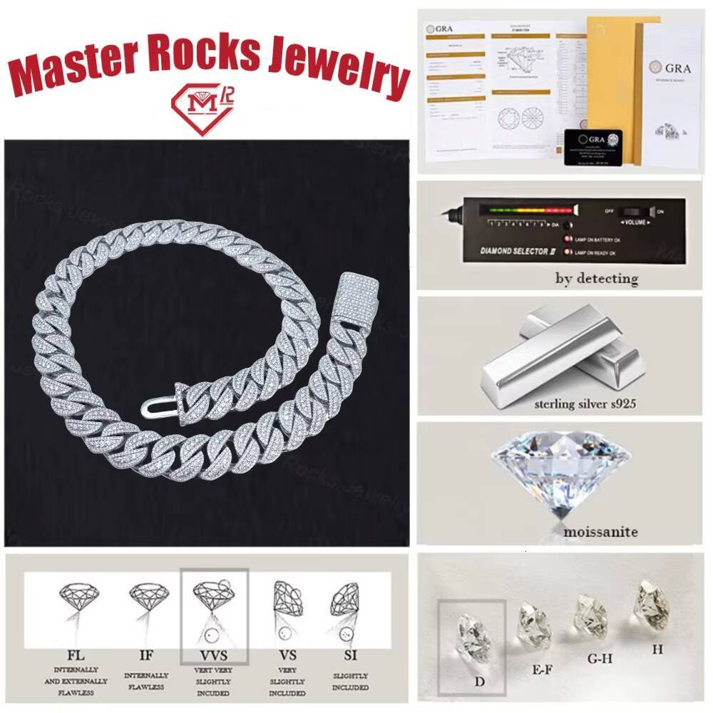 Premium Quality Cubic Zirconia Decorated Cuban Necklaces by Miami Designers | Men's Fashion Accessory in Solid 925 Silvers