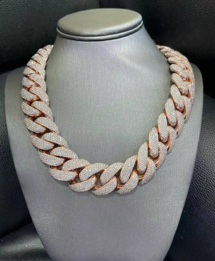 Thick Metal Stainless Steel Real 18K Gold Plated 12MM Vvs Diamond Flat Cut Curb Link Miami Cuban Chain Necklace Bracelet Watch