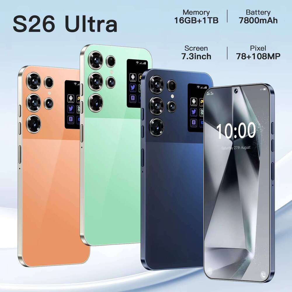 2025 New Model S26 Ultra Android 14 Smartphone 16 1TB 4G 5G 7.3inch HD Screen 72 + 108MP Dual SIM Phone