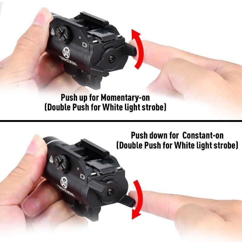 WADSN T-1 HL Hanging Flashlight Red Green Dot Laser Scout Light Strobe White LED Spotlight 800 Lumens Pistol Lamp G 17 18 19 Z250802