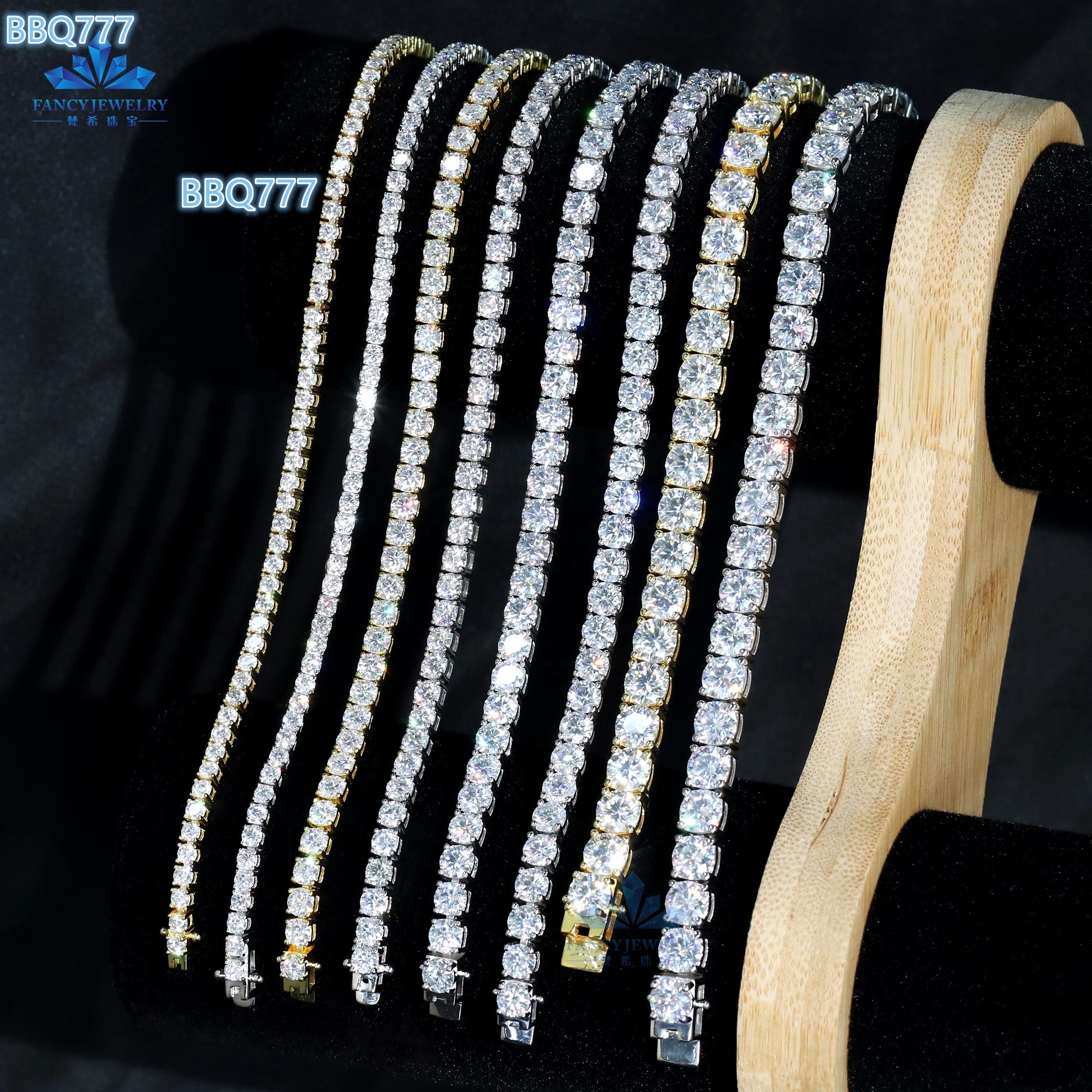 2025 10K Gold Jewelry Lab Grown Diamond Tennis Chain CVD HPHT Lab Grown Bracelet for Women