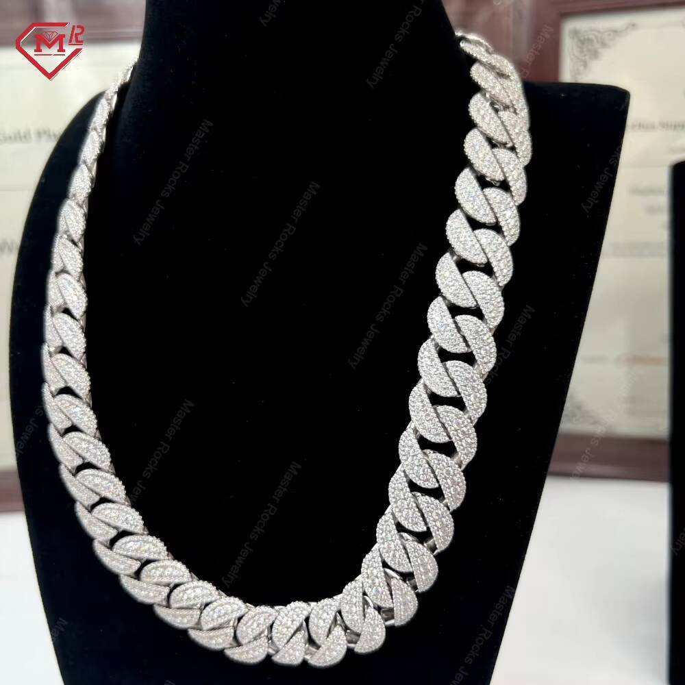 Premium Quality Cubic Zirconia Decorated Cuban Necklaces by Miami Designers | Men's Fashion Accessory in Solid 925 Silvers