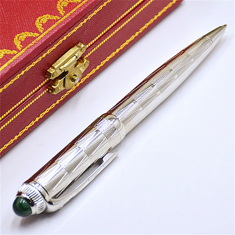 AAA Quality Limited Edition R Series Ca Ballpoint Pens Unique Metal Reliefs Design Luxury Office Writing Ball Pens With Gem in Top