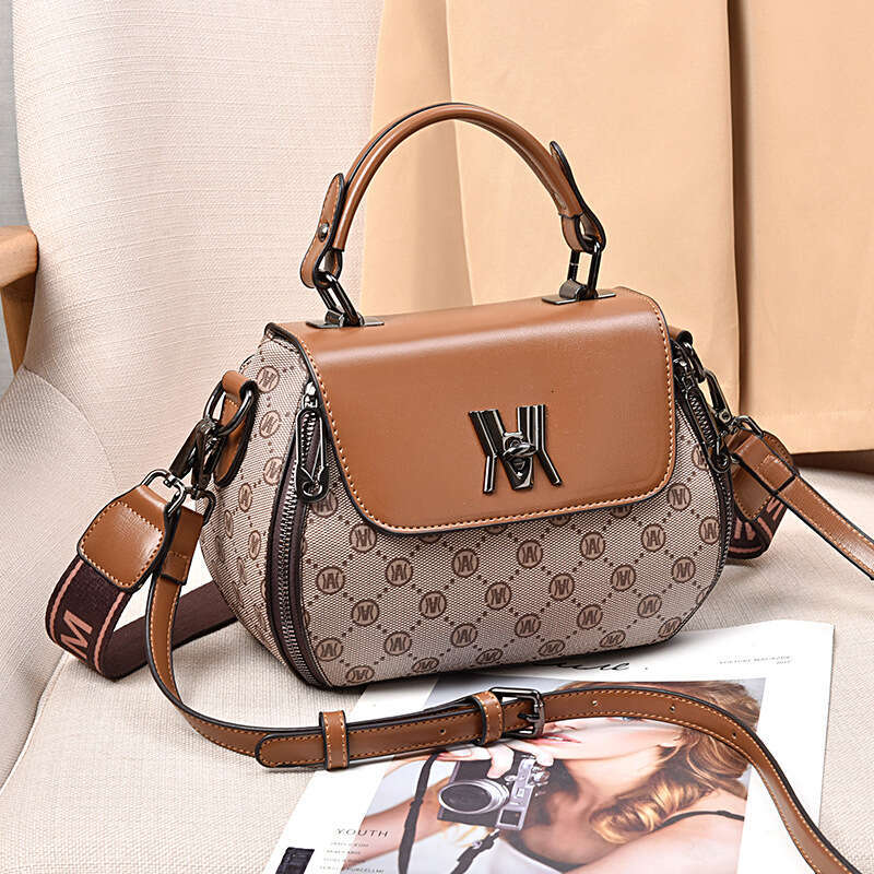 2025 New Women's Single Shoulder Bag Middle-aged and Elderly Women Gift for Mom Printed Handbag