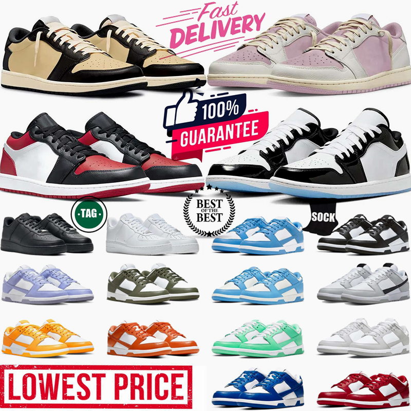 free shipping Men Women Casual Shoes Flat Sneakers Lows Skateboard Pandas Low GAI black Shoe Olive Photon Dust University Fog Triple Designer Mens Trainers