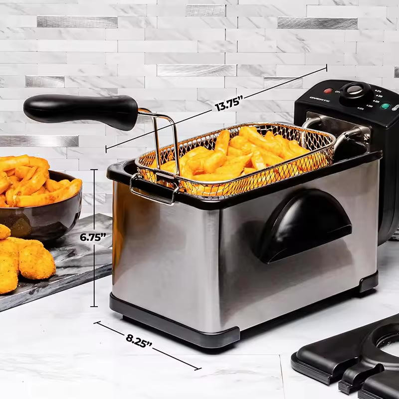 electric deep fryer 1500W 2L electric oil fryer stainless steel household small kitchen appliances electric fryer chips fryer fries fryer chicken frye