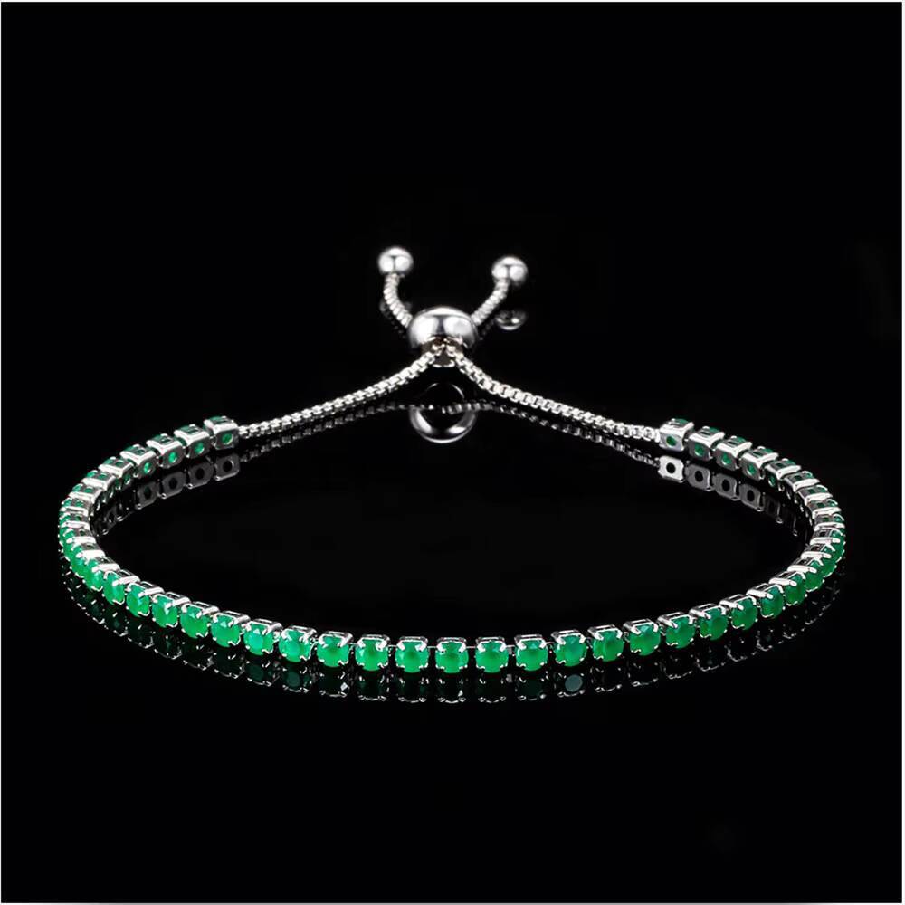 RQ Wholesale Cubic Zirconia 14K 18K Rose Gold Silver 3mm Tennis Chain Women Men Iced Out Crystal CZ Diamond Tennis Bracelet