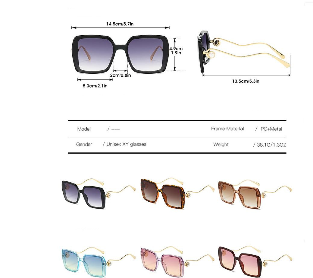 Designer Sunglasses For Women Oversized Sunglasses Pearl Classic Retro Sunglasses Luxury Polarized Goggle Pilot PC Frame Square UV400 Eyewear KP021