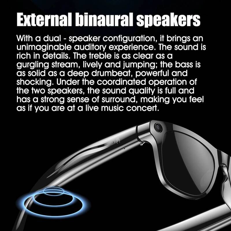 4K HD AI Chat GPT 100Mp Camera Bluetooth Call 260Mah Battery Voice Assistant Control Men Women Smart Glasses Intelligent Glasses