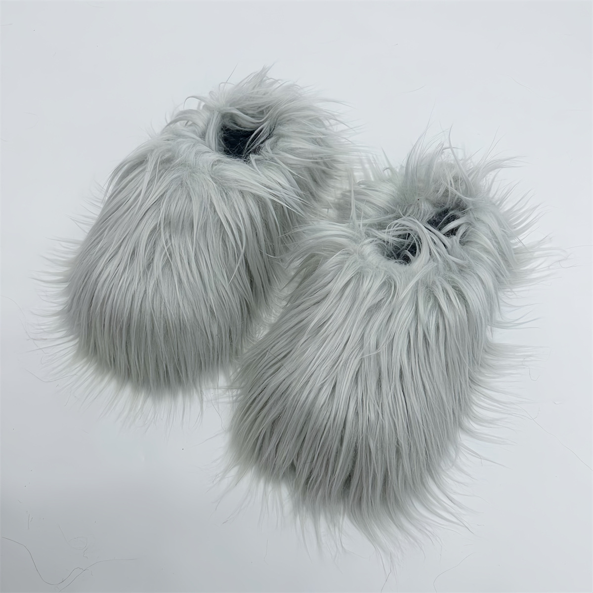 Free delivery designer Boots plus size men and women warm shoes imitation fox imitation raccoon fur grass winter snow boots size 36-44