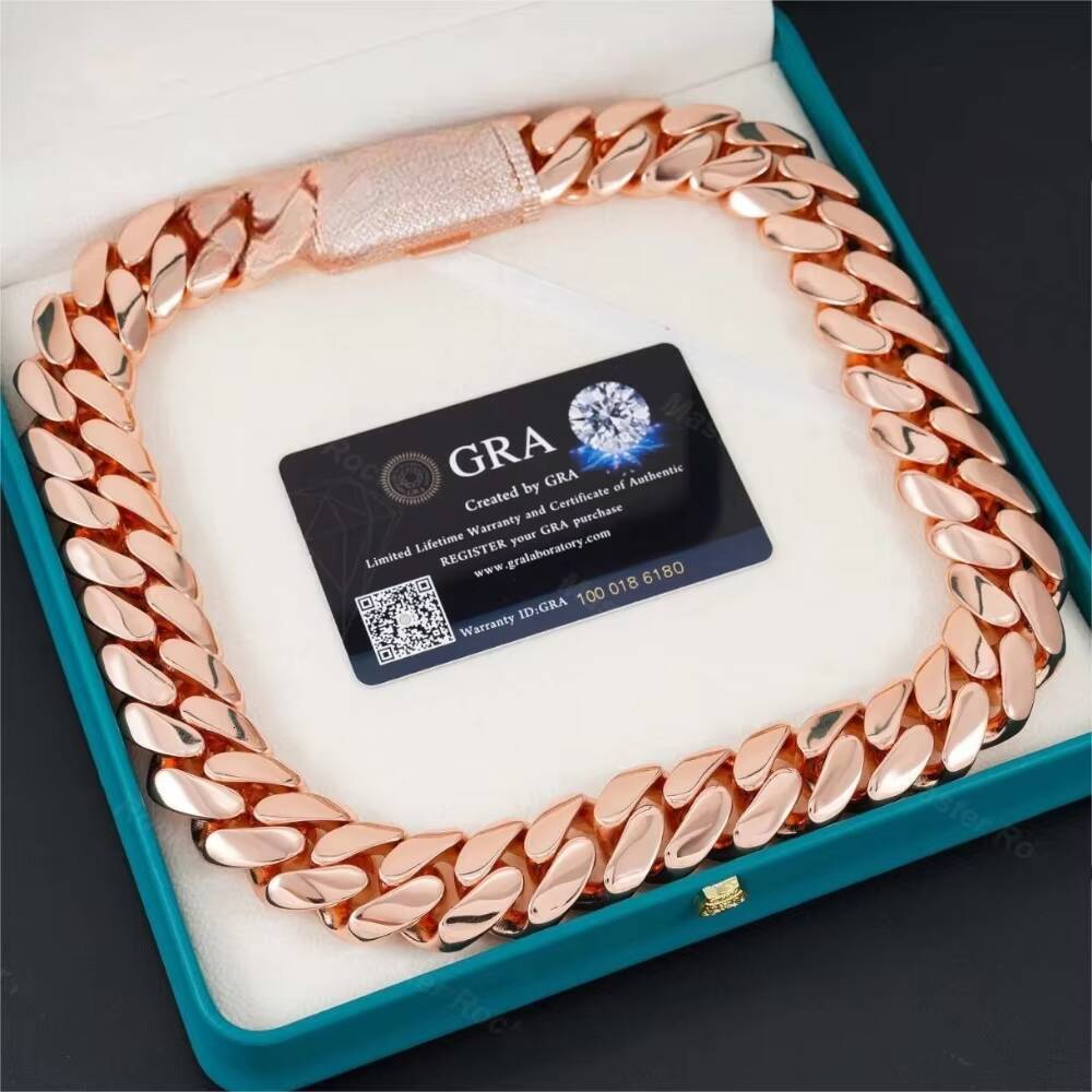 Stylish Designer Grade High-Quality VVS Moissanites Set In Robust 24mm Thick Genuine 925 Sterling Silver Heavyweight Cuban Chain