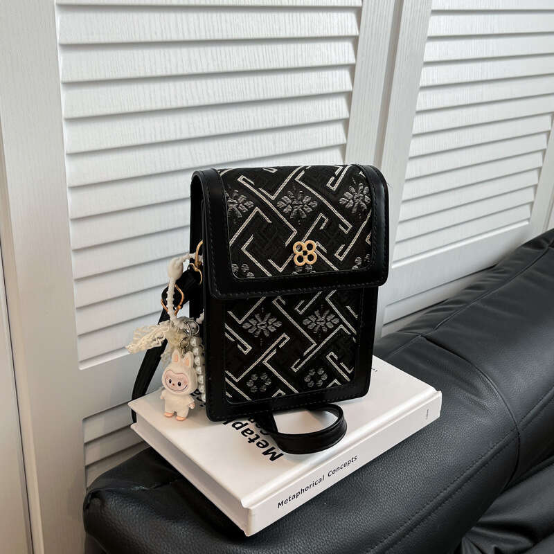 Brocade Jacquard Pattern Edge Ribbon Guangxi Zhuang Traditional Culture Ethnic Characteristic Bag