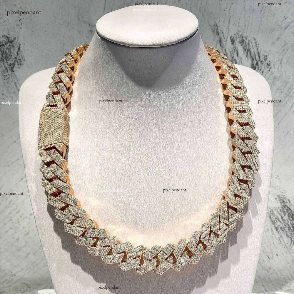 necklaces designer jewelry necklace cuban link chain Pendant Necklaces Iced Out Pass Dia Tester Sterling Sier Necklace Vvs Moissanite chains for men