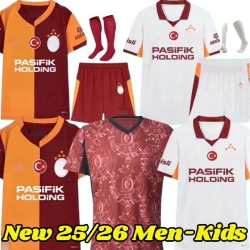 24 25 26 Galatasaray Soccer Jerseys Players fans ICARDI ZANIOLI BAKAMBU MERTENS ZAHA AKGUN AKTURKOGLU 100th Anniversary 2025 2026 men kids kit Football Shirt
