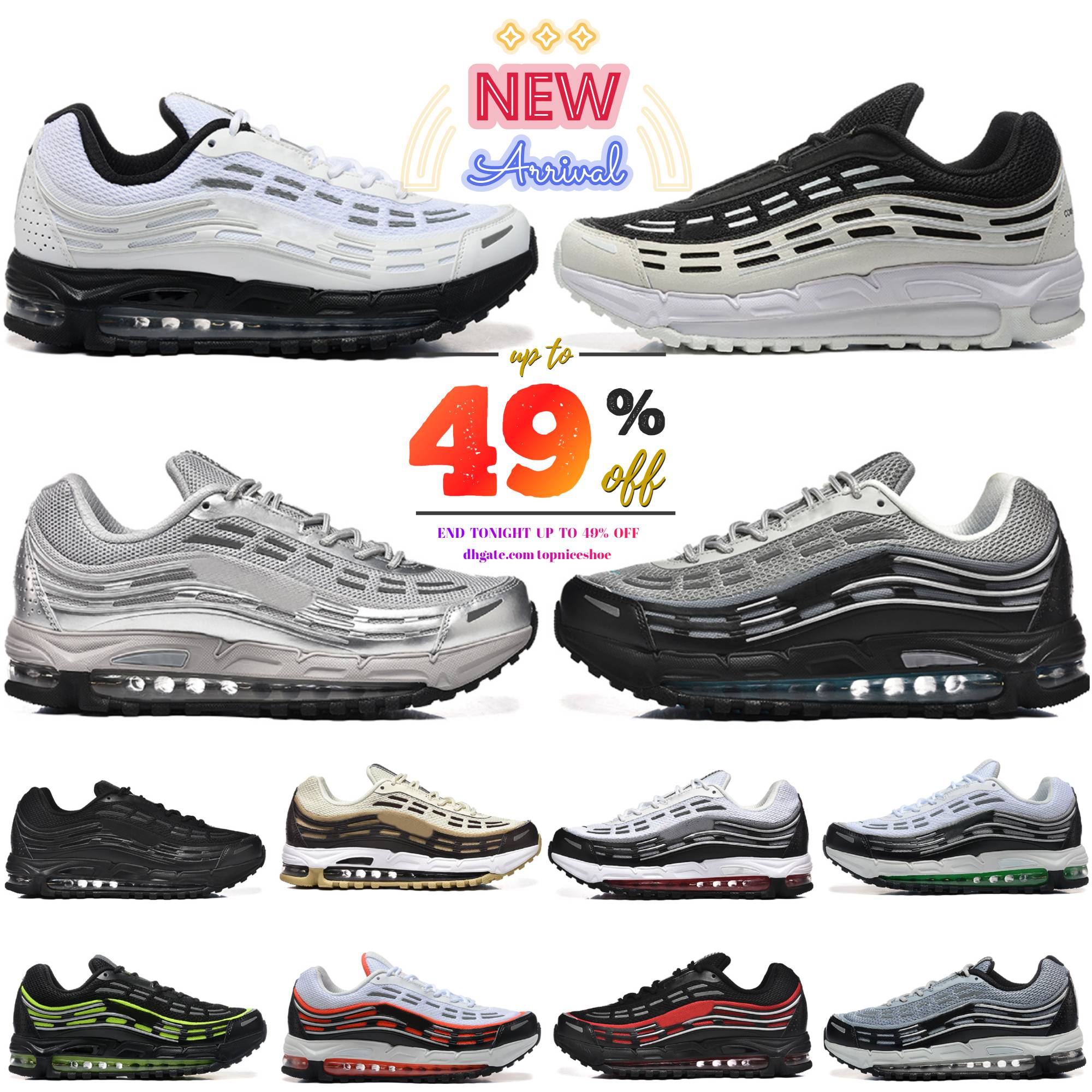 Designer 97 TL 2.5 Running Shoes Maxtl 97 Homme Plus Black White College Grey Picante Varsity Maize Red Midnight Navy Metallic Silver Obsidian Total Orange 98 Sneakers