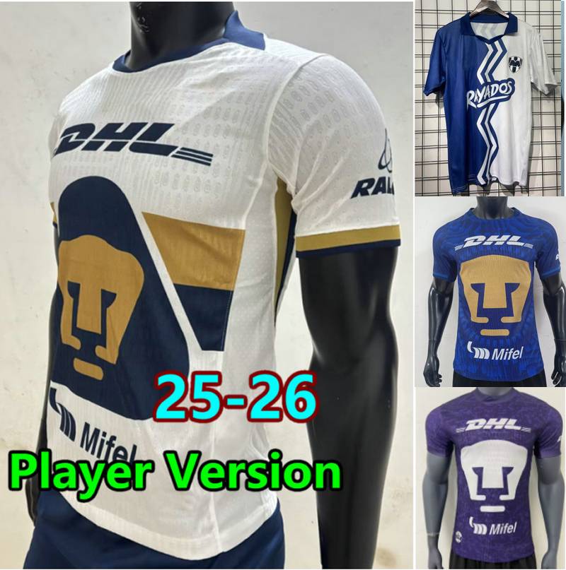 2025 2026 Liga MX FC UNAM Soccer Jerseys Fans Player Version 25 26 home away 3rd SALVIO G.MARTINEZ football shirt R.LOPEZ CARRASQUILLA camisetas J.RUVALCABA maillots