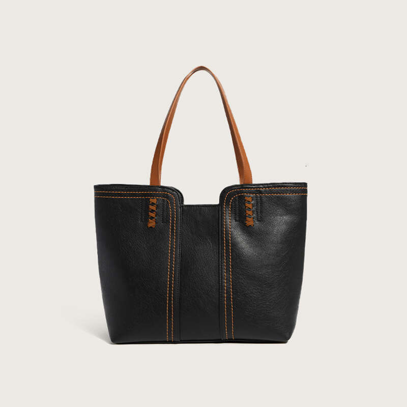 Versatile Korean Style New Fashion Simple Tote Capacity Shoulder Handbag Commuter Large Bag for Women