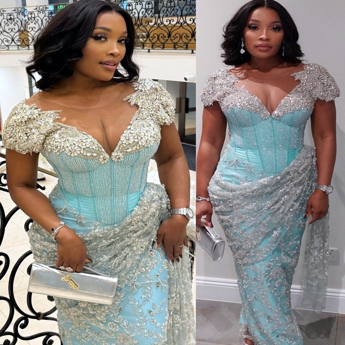 Sheath Sage Evening Dresses Beaded Crystals Sequined Lace Prom Formal Party Second Birthday Engagement Gowns Plus Size Dress For Special Occasions
