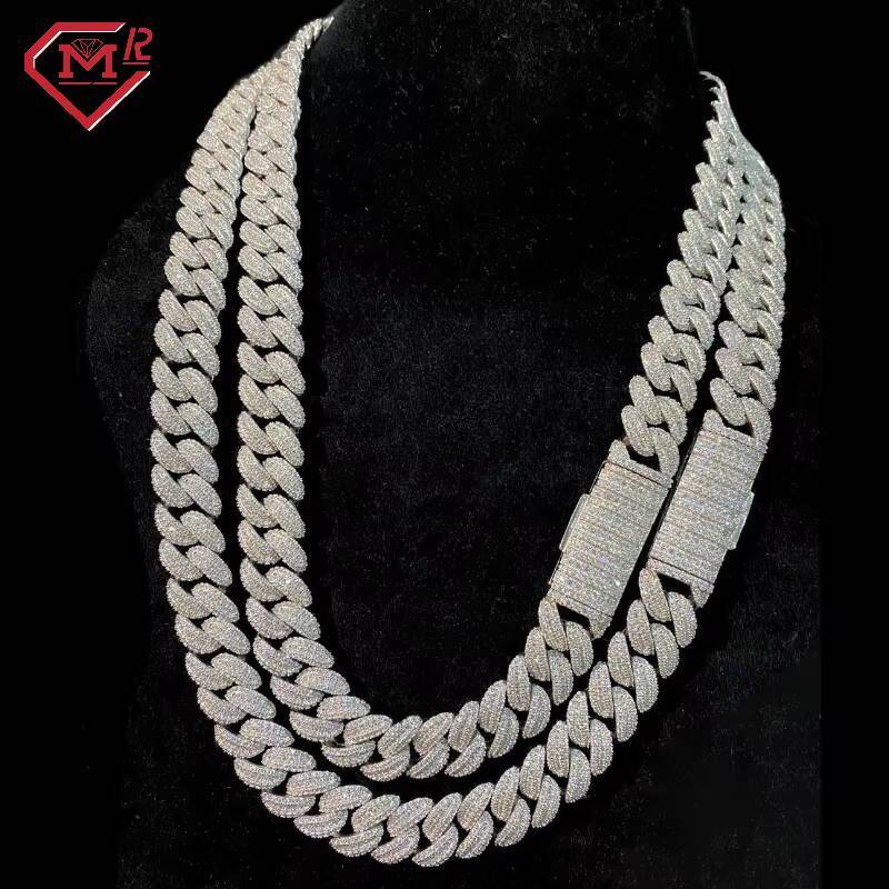 Premium Quality Cubic Zirconia Decorated Cuban Necklaces by Miami Designers | Men's Fashion Accessory in Solid 925 Silvers