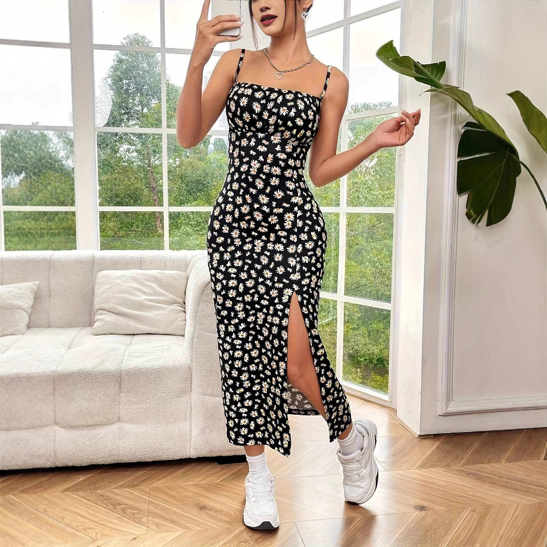 2025 fashionable and sexy strapless printed elegant slim fashion fit dress, new designer dress