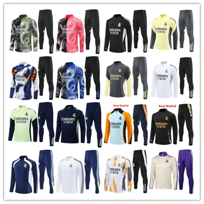 2025 2026 BELLINGHAM Real training suit 25/26 Reals Madrids Long Sleeves men kids MBEPPA VINI JR football sportswear chandal futbol survetement