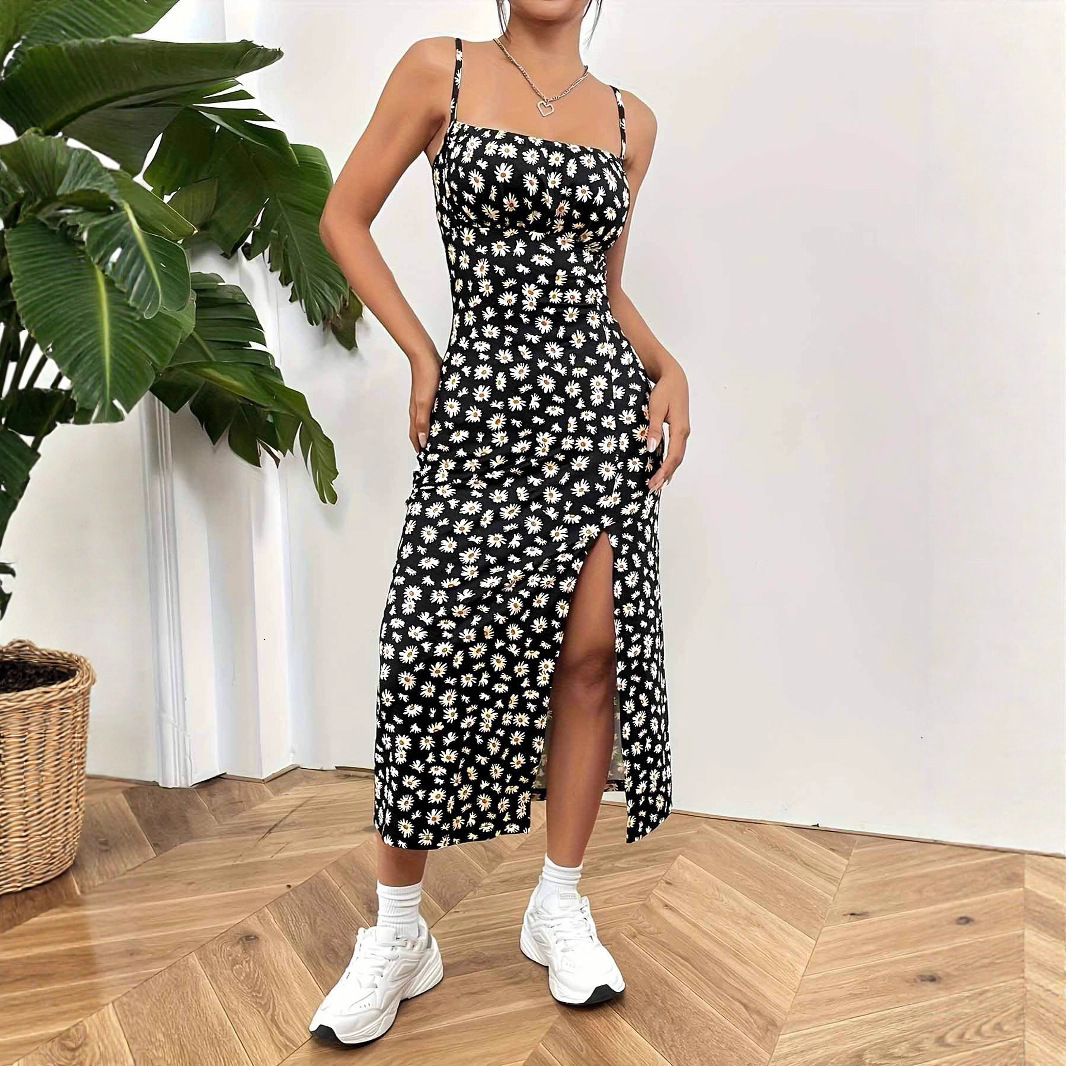 2025 fashionable and sexy strapless printed elegant slim fashion fit dress, new designer dress